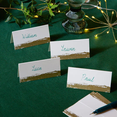 Luxe Card Brushstroke Placecards Set of 20