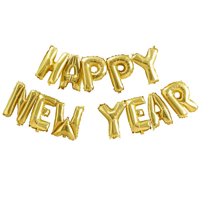 Gold Happy New Year Balloon Bunting