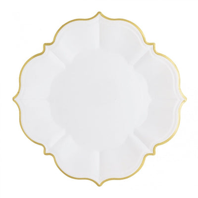 White Lunch Plates Set of 8