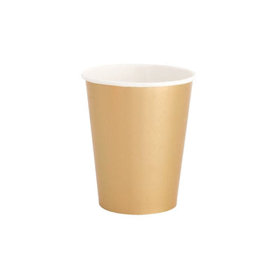 Matt Gold Paper Cups Set of 8