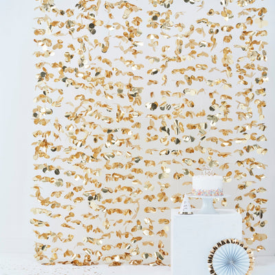 Gold Backdrop Flower Curtain