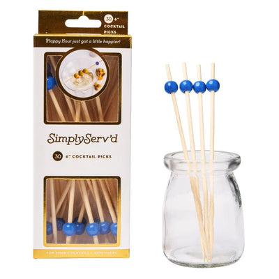 Party Picks Large Cobalt Blue Set of 30