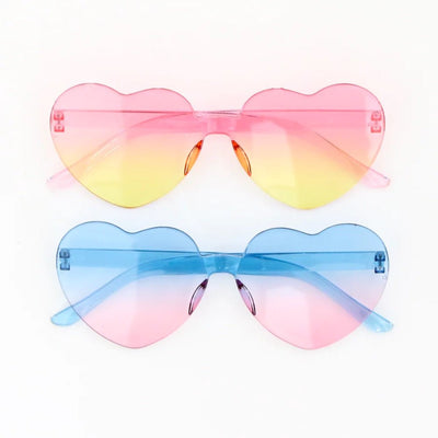 Pink & Turquoise Ombré Heart Sunglasses Set of 2