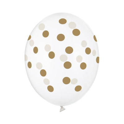 Gold Dots Balloon Crystal Clear