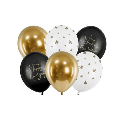 Happy New Year Balloons Set of 6