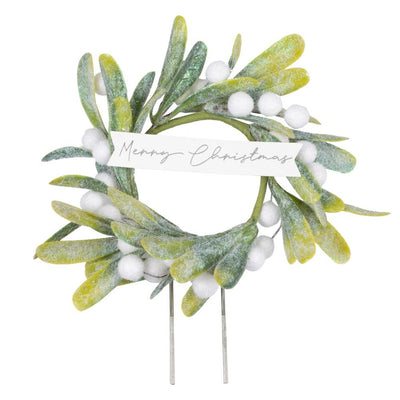 Mistletoe Foliage Cake Topper