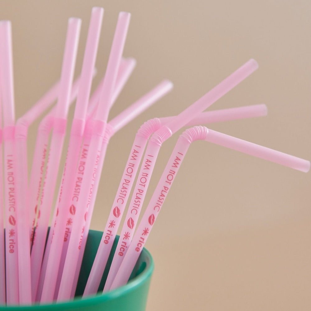 thumbnail image 2 of Flexible Plastic Straws Colored BPA-Free Disposable Bendy Straw 8″ Long (200 Pack, Colorful 2 of 9