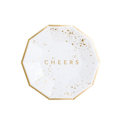 Soiree White Cheers Small Plates Set of 8