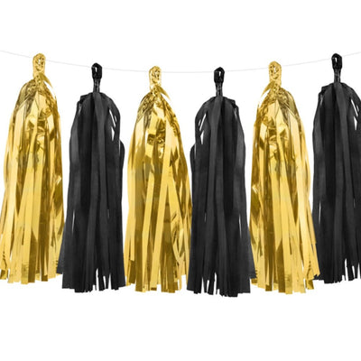 DIY Tassel Garland Black & Gold 1.5m.