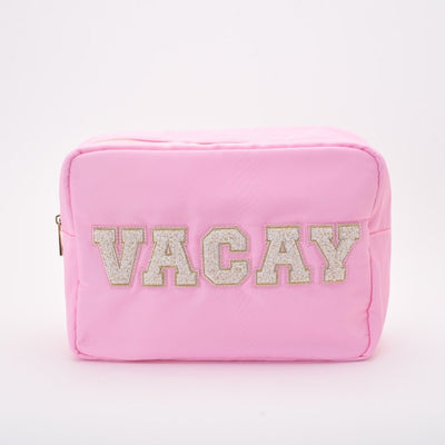 'Vacay' Pouch Baby Pink Large