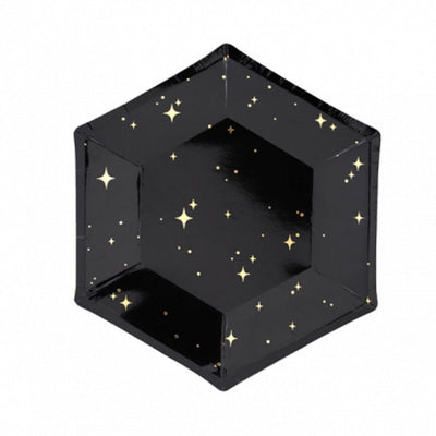 Let's Celebrate Paper Plates Black Set of 6