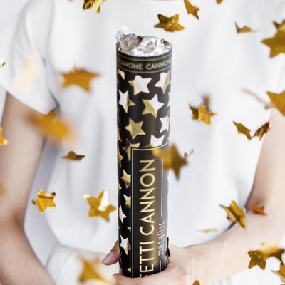 Confetti Cannon with Stars Gold 40cm