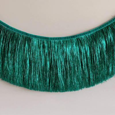 Tinsel Fringe Garland Teal