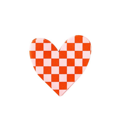 Checkered Heart Napkins Set of 24