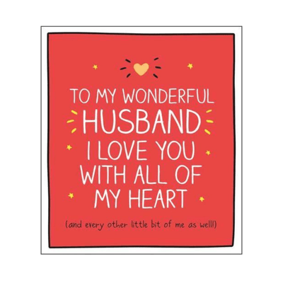 Husband Love You With All My Heart Card