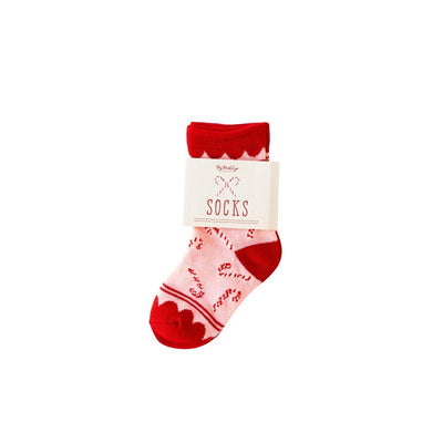 Whimsy Santa Candy Cane Socks 2-3 Years