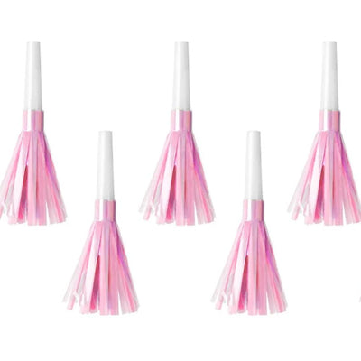 Party Horns Light Pink Set of 6