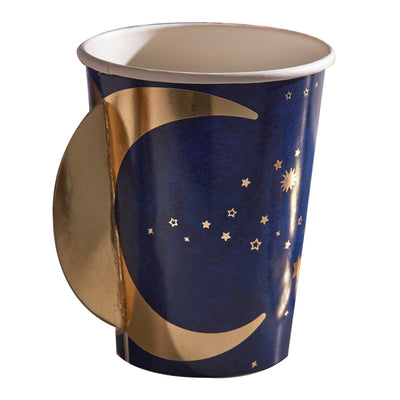 Eid Pop out Moon Paper Cup Navy & Gold
