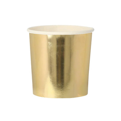 Gold Tumbler Cups Set of 8