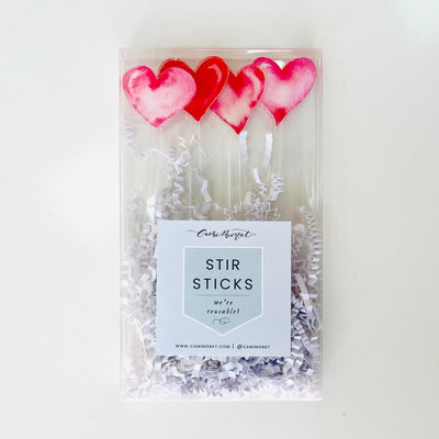 Full Hearts Acrylic Stir Sticks Set of 4