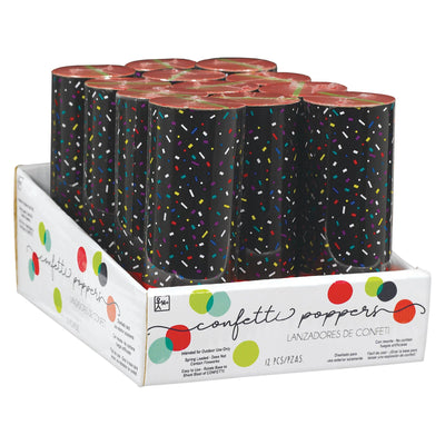 Confetti Party Poppers Multi Set of 12 pcs