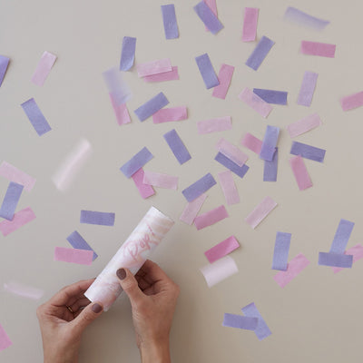 Pink and Lilac Biodegradable Confetti Cannon 15cm