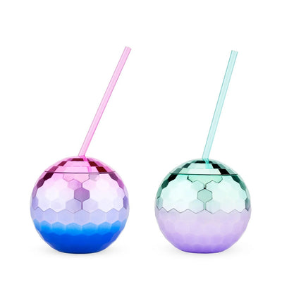 Ombre Disco Ball Drink Tumblers by Blush 2 Ass. Colors