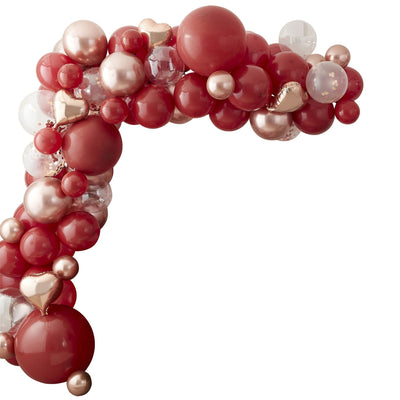 DIY Red, Pink, Rose Gold Chrome Balloon Arch Kit